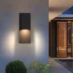 Rectangle Waterproof LED Black Modern Outdoor Wall Lamp Wall Light Fixture