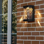 Waterproof Creative Glass LED Black Modern Outdoor Wall Sconce Lighting