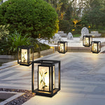 Landscape Pattern LED Waterproof Modern Solar Path Lights Deck Post Lights