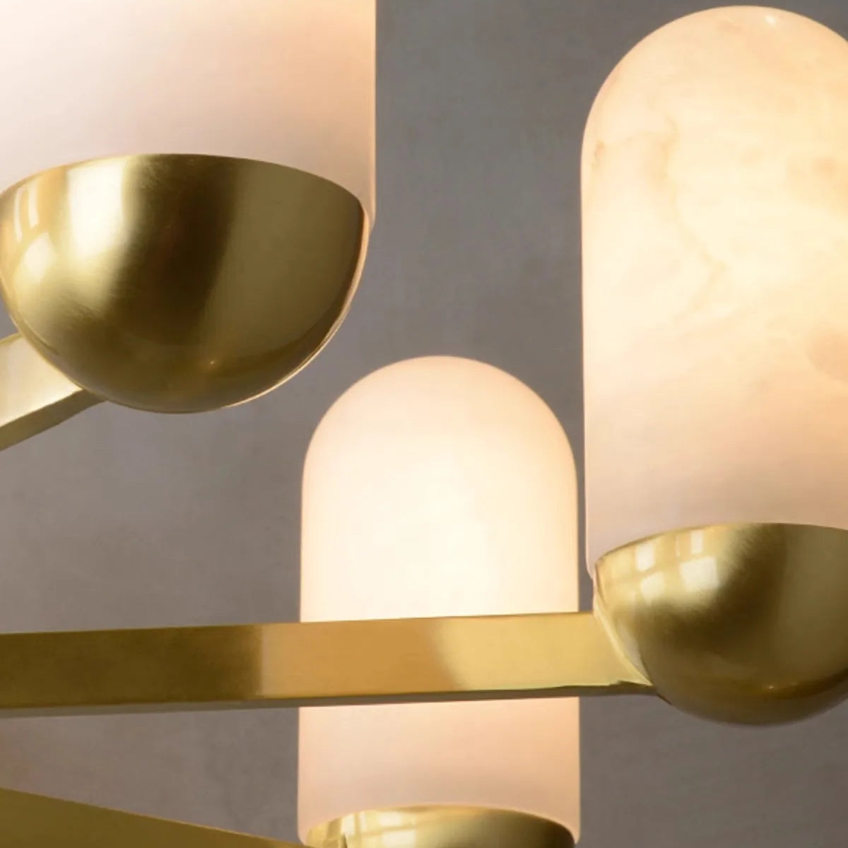 Moonshade Natural Marble Multi Light Chandelier