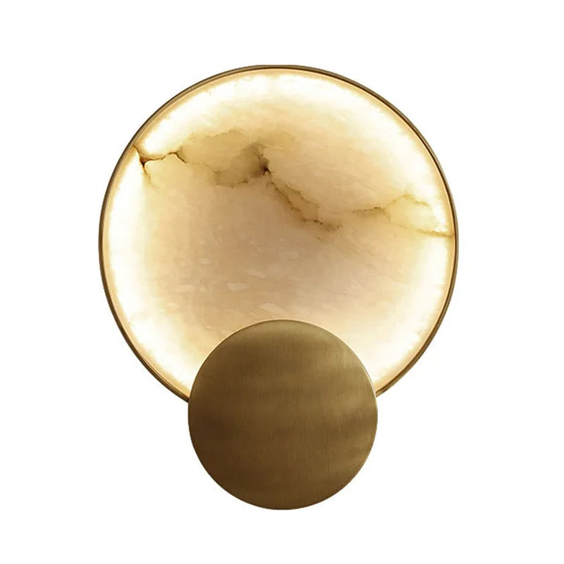 Moonshade Natural Marble & Copper Wall Sconce