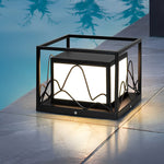 Square Waterproof Mountain Scenery Outdoor Solar Post Caps Lights