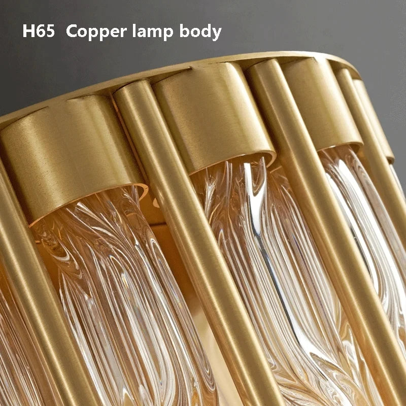 Modern Copper & Glass Wall Sconce