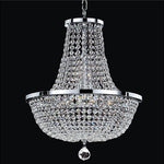 Silver Pearl Eight-Light Chandelier with Signature Crystal