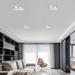 Rectangular 2 Lights Adjustable Three Step Dimming Recessed Spotlight