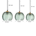 Green Leaves Texture Glass Kitchen Island Lighting Pendant Lights