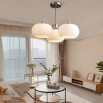 3 Lights Glass E27 White Vintage Chandelier Pendant Light Hanging Lamp