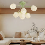 Creative 7 Heads Flowers Three Step Dimming French Style Chandelier Light