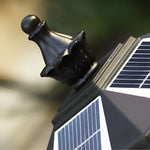 Retro Grilles Waterproof LED Intelligent Brown Solar Fence Post Lights