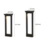 Door Shape Minimalist Waterproof LED Black Modern Solar Pathway Lights