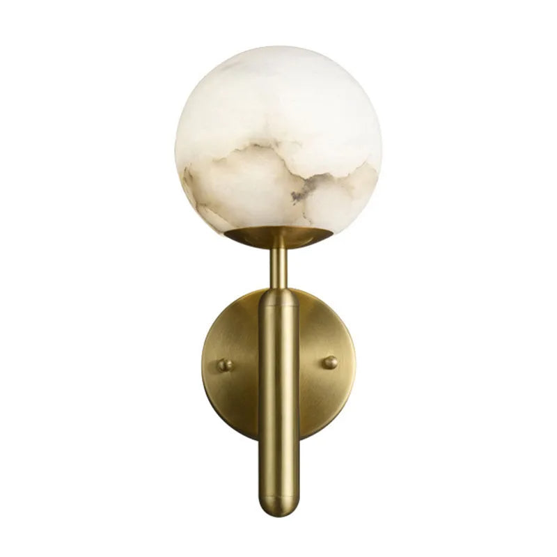 Natural Marble Sphere Wall Sconce