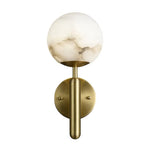 Natural Marble Sphere Wall Sconce