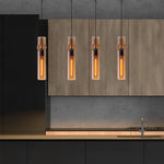 Creative Cylindrical Glass Iron Post-modern Pendant Lights Chandelier