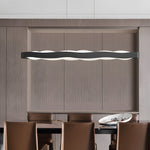 1-Light Linear Wavy Round LED Pendant Light