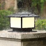 Square Three Step Dimming LED Waterproof Solar Fence Post Lights