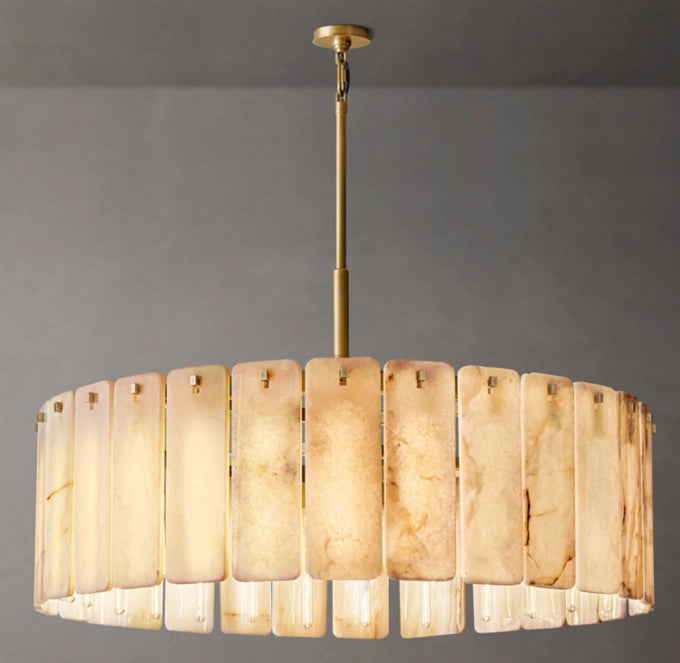 Calamette Onyx Round Chandelier 48"