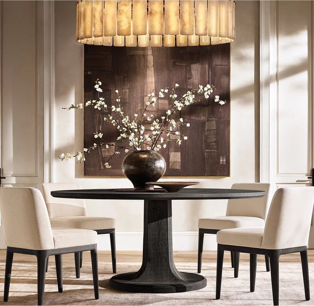 Calamette Onyx Round Chandelier 60"