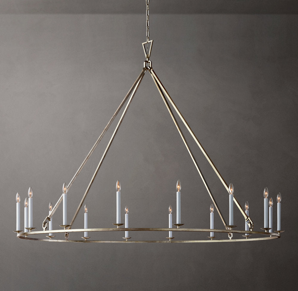 19TH C. ENGLISH OPENWORK ROUND CHANDELIER 72"