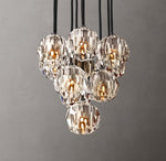 Boule De Cristal Clear Glass Round Cluster Chandelier 14"