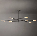 Rousseau 8-Light Mobile Etched Rod Chandelier
