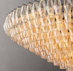 Chiara Clear Glass Tiered Round Chandelier 62"