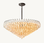 Chiara Clear Glass Tiered Round Chandelier 47"