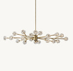 Boule De Cristal Clear Glass Oval Chandelier 72"