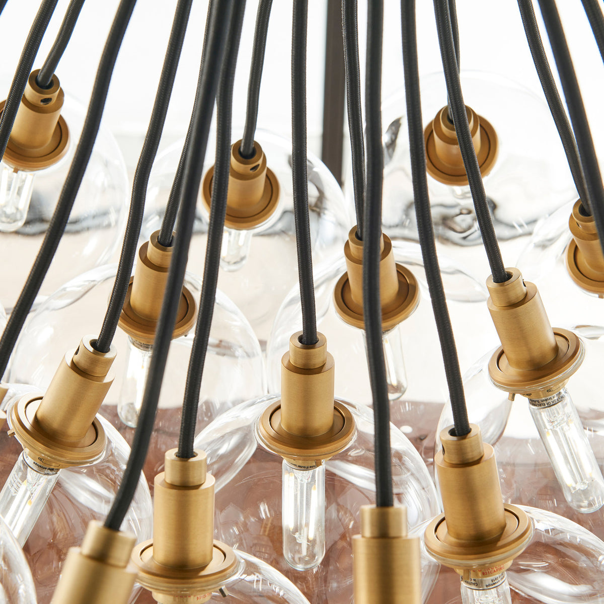 Gambit Chandelier, 19-Light, LED, Brass, 22.3"W (700GMBMP19CR-LED927 70DN4W6)