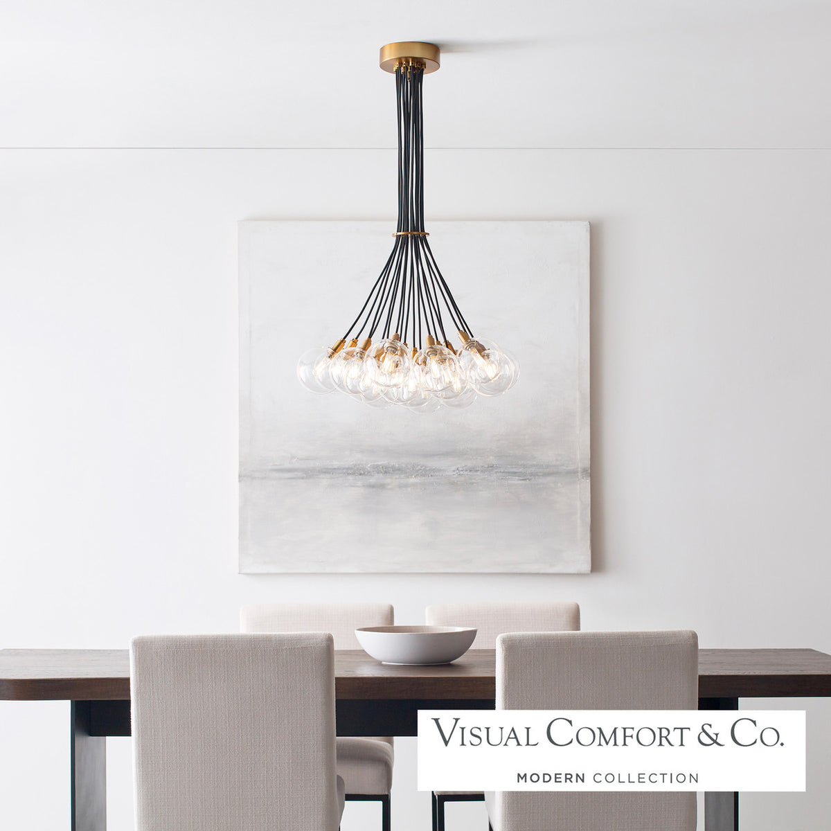 Gambit Chandelier, 19-Light, LED, Brass, 22.3"W (700GMBMP19CR-LED927 70DN4W6)