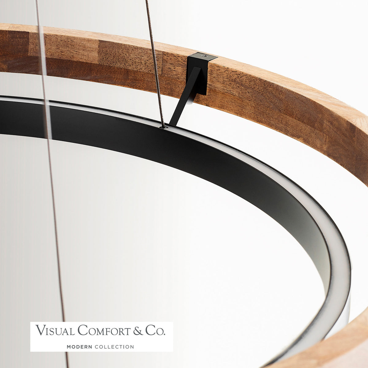 Grace Chandelier, 1-Light, LED, Matte Black/Weathered Oak Wood, 36"W (700GRC36BW-LED930 70P9E3W)