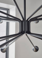 Lody Chandelier, 20-Light, 2-Tier, LED, Matte Black, Acrylic, 48"W (700LDY20B-LED930 70P9E5C)