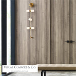 ModernRail Wall Sconce, 8-Light, LED, Aged Brass, 36"H (700MDWS3CRR 70DR3LD)