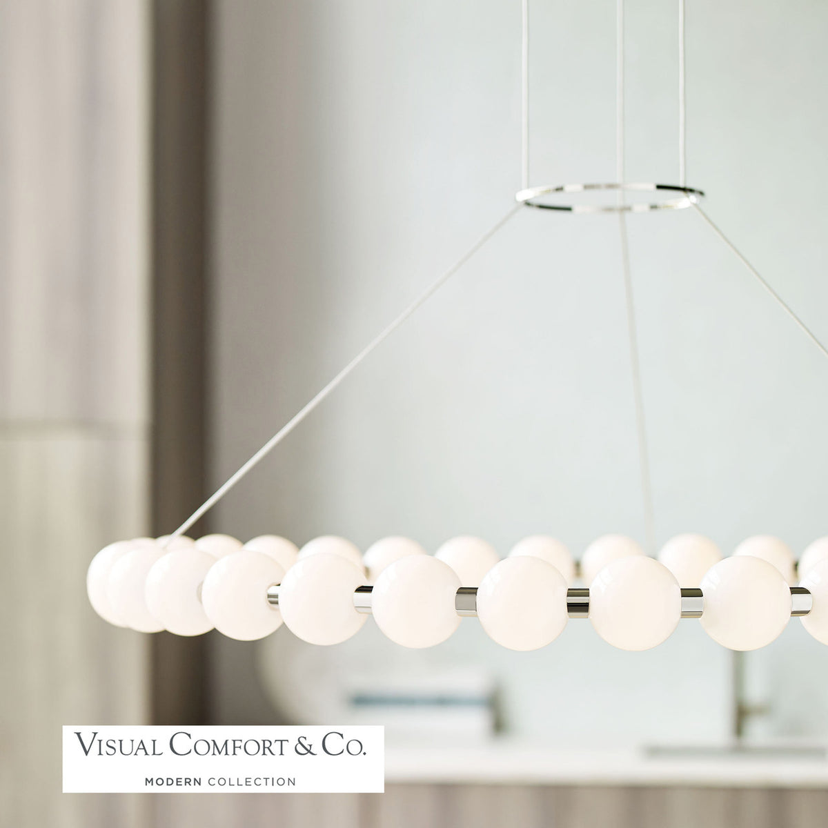 Orbet Chandelier, Integrated LED, Nickel, 42.4"W (700OBT42N-LED927 70PGALF)