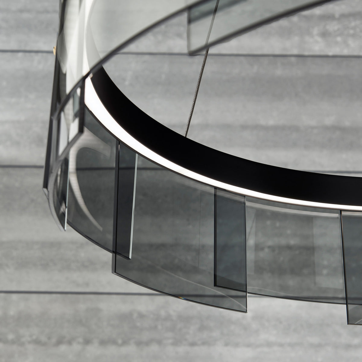 Stratos Chandelier, 1-Light, LED, Black, Transparent Glass, 30.75"W (700STR30KB-LED927 70E7HTX)