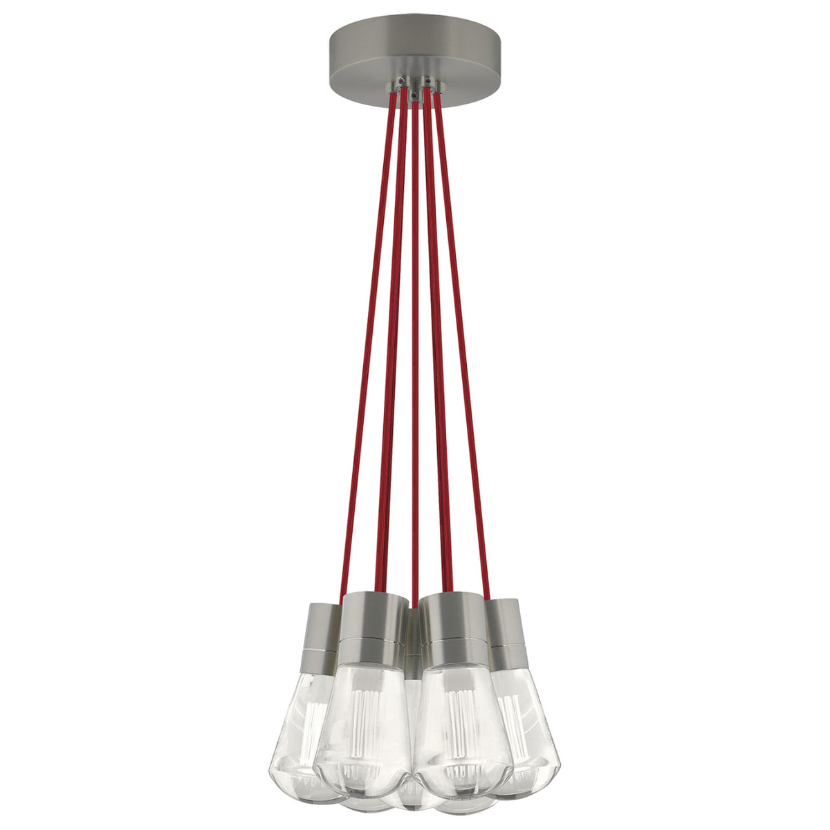 Alva Pendant, 7-Light, LED, Satin Nickel, 14"W (700TDALVPMC7PS-LED922 70EACKJ)