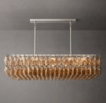 Chiara Smoke Glass Rectangular Chandelier 54"