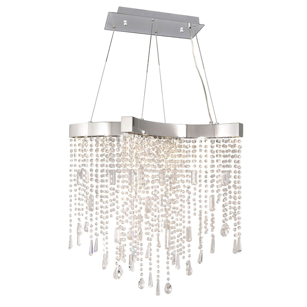 Polished Chrome Ten-Light LED Pendant
