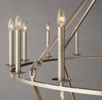 19TH C. ENGLISH OPENWORK TWO-TIER ROUND CHANDELIER 62"