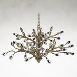 Sprouting 10-Light 39-Inch Vintage Silver Chandelier Ceiling Fixture
