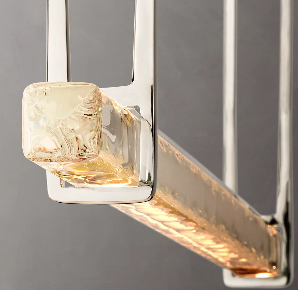 Audubon Crystal Single Bar Linear Chandelier 60"