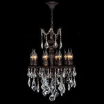 10-Light Flemish Brass Finish with Clear-Crystals Chandelier