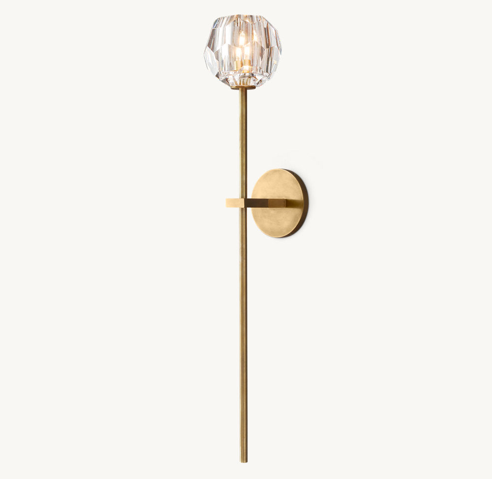 Boule de Cristal Clear Glass Grand Sconce