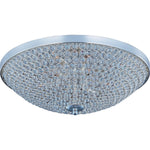 Plated Silver Nine-Light Flush Mount