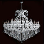 48-Light Chrome Finish with Clear-Crystals Chandelier