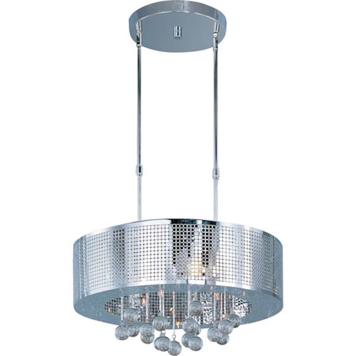 Polished Chrome Nine-Light Round Pendant