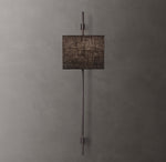 Vela Round Bar Sconce - Rectangular Shade