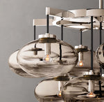 Cabrette Clear Glass Round Chandelier 36"