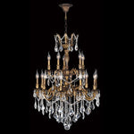 15-Light Antique Bronze Finish with Clear-Crystals Chandelier