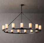 Ondra Round Milk Glass Chandelier 48"