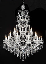 27 Lights Maria Theresa crystal chandelier dressed with clear crystals